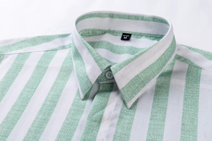 Chemises de luxe pour hommes, chemises boutonnées pour hommes, chemises rayées pour hommes, chemises en lin pour hommes, chemise hawaïenne rayée à manches courtes pour hommes - Product Image 5