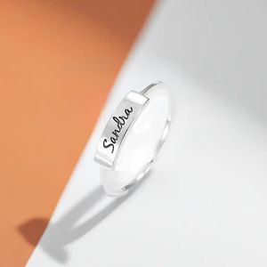 Anello Moda Name-1 in Argento Puro - Product Image 2