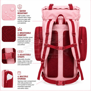 Sac à dos tactique de camping grande capacité avec poches frontales, rangement latéral, bretelles réglables et tissu durable – Fournisseur de choix - Product Image 5