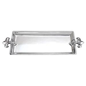 Polished Metal Serving <b>Tray</b> With Handles Solid Finish Residential Use Dishwasher Safe Food Contact Decorative <b>Trays</b> For Snacks - Product Image 3