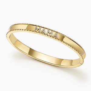 Brazalete de Diamantes con Fecha Grabada Personalizada - Product Image 1