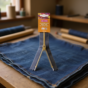 Cerniere Ilan 20 cm con denti in metallo per tessuto denim - Product Image 2