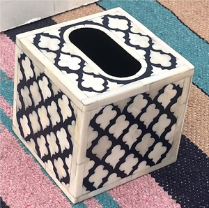Boîte à mouchoirs en os incrusté, dernier modèle du fabricant, porte-serviettes rectangulaire en os incrusté, nouveau style pour la maison, l'hôtel et le restaurant - Product Image 1