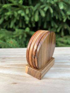 Wooden Coaster Set <b>Round</b> Modern Design Reusable <b>Mats</b> & Pads 10 Mm Thickness - Product Image 6