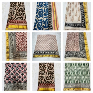 ผ้าคลุมไหล่สำหรับผู้หญิง ผ้าฝ้ายพิมพ์ลายบล็อกด้วยมือ สีคราม น้ำหนักเบา เหมาะสำหรับใส่ที่ชายหาด รีสอร์ท หรือคลุมชุดว่ายน้ำ - Product Image 3
