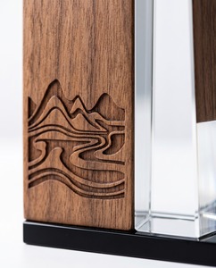 Durable Wooden Awards Trophy Black Acrylic Crystal Glass Medals <b>Plaques</b> Letterpress Printed Graphics Custom - Product Image 6