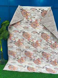 Modern Design with Print Semi-Traditional Style New <b>Collection</b> Arrival Handmade Cotton Floral Printed Hand Block Double Dohar - Product Image 2