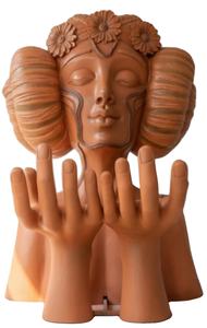 Pots de fleurs décoratifs pour événements de mariage, en argile violette, écologiques, avec trou de drainage, design personnalisable pour la décoration intérieure et extérieure du jardin - Product Image 2