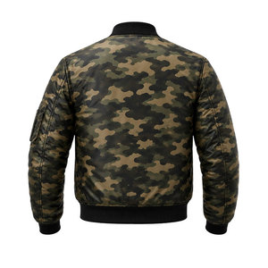Custom Woodland Camo Bomber <b>Jacket</b> for Men & Women Reversible <b>Zip</b> <b>Up</b> Flight <b>Jacket</b> Windproof Winter Hunting Outdoor <b>Jacket</b> OEM - Product Image 3