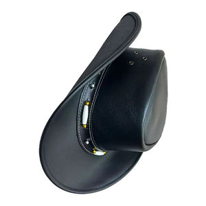 Sombrero de Piel Sintética PU de Alta Calidad al por Mayor, Color Sólido, Transpirable, Moderno, para Deportes al Aire Libre, Playa, Hombres y Mujeres, con Logotipo Personalizado - Product Image 3