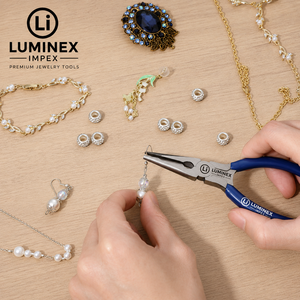 LUMINEX IMPEX LUB=113 <b>Long</b> <b>Nose</b> Stainless Steel Lightweight Smooth Work Jewelry Making Polishing Pliers for Bracelet Making DIY - Product Image 6