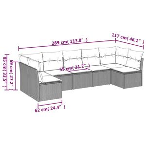 Conjunto de Sofás de Jardín de Mimbre Sintético Gris Modular Grande para Exteriores, Diseño de Varias Piezas de Calidad Premium para Comodidad y Estilo - Product Image 3
