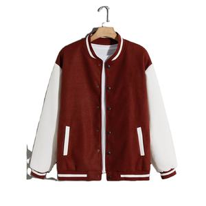 Custom Vintage Fleece Leather Sleeve Bomber <b>Jacket</b> for <b>Men</b> Unique <b>Letter</b> Designer Fall Varsity Style <b>Men's</b> Baseball Uniform - Product Image 5