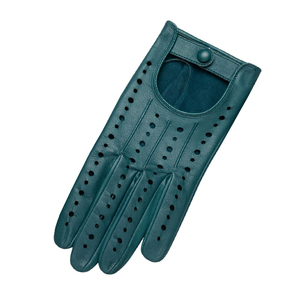 Gants de conduite en cuir pleine fleur, professionnels, en peau de mouton noire, pour hommes, unisexes, pour la conduite automobile - Product Image 3