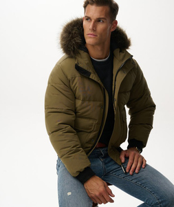 Custom Men’s Puffer <b>Jacket</b> For Winter Premium Casual Outdoor Wear For Men's Windproof <b>Zipper</b> Closure Side <b>Pockets</b> Men's Coat - Product Image 5