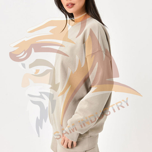 Vente directe d'usine, sweat-shirt surdimensionné pour femmes, léger, respirant, logo personnalisé, sweat-shirts surdimensionnés pour femmes - Product Image 3