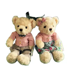 (Un paio) 30CM Kawaii Teddy Bear peluche farcito coppia orsi morbidi giocattoli per bambini bambole per bambini ragazze regali di capodanno
