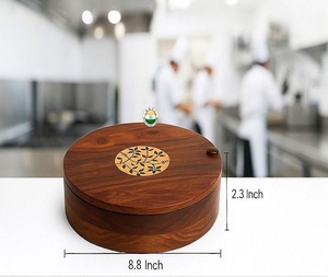 Caja de Especias Cuadrada de Madera 100% Natural y Ecológica con Tapa, Económica para Almacenamiento de Especias en la Cocina del Hogar - Product Image 6