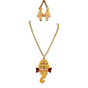 Buy <b>Elephant</b> Necklace Earrings Set with 22Ct Gold Plated Stylish Necklace Earrings Set <b>For</b> <b>Women</b> Wear Jewelry - Product Image 1