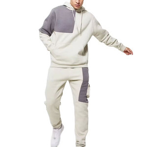 Nouvel ensemble de survêtement pour homme en molleton 100 % coton, coupe oversize, avec sweat à capuche et pantalon de jogging, respirant, pour usage quotidien - Product Image 1