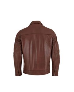 Chaqueta de Cuero Clásica con Cuello Polo para Hombre, Chaquetas de Trabajo con Cuello Camisero, Estilo Casual de Negocios - Product Image 2