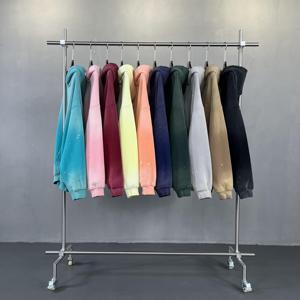เสื้อฮู้ดดี้พิมพ์ลายสีแบบแอซิดวอช หนักพิเศษ สไตล์วินเทจ ขาดๆ แบบสตรีทแวร์ ทรงโอเวอร์ไซส์ ผู้ผลิต OEM - Product Image 6