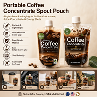 Pochette souple polyvalente de 30 ml pour café expresso, petit sachet portable à bec verseur pour concentré de café
