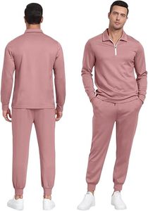 Ensemble sweat-shirt à capuche et pantalon de jogging pour homme, couleur personnalisée, décontracté, uni, avec cordon de serrage, en coton, séchage rapide, écologique - Product Image 2