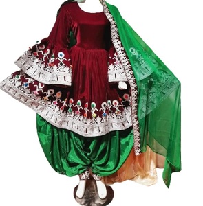 Ropa Afgana al Por Mayor, Vestido Afgano Vintage para Mujer, Estilo Kuchi Afgano Original, Estilo Banjara Indio, Transpirable - Product Image 1