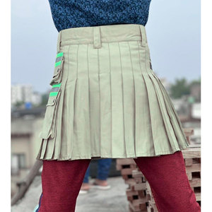 Kilt de travail pour homme écossais, fait main, en coton, hybride, pour pompier, avec poches de sécurité - Product Image 5