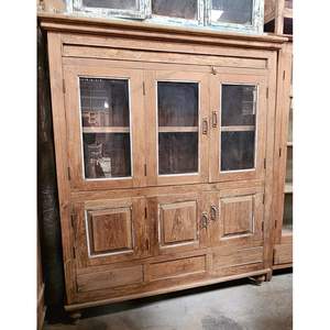 ตู้ไม้สักโบราณสุดหรู ดีไซน์สไตล์กลางศตวรรษ แข็งแรง ทนทาน ใช้งานได้หลากหลาย เหมาะสำหรับตกแต่งบ้านสไตล์ฟาร์มเฮาส์ ใช้ได้ทั้งห้องนั่งเล่น ห้องนอน และโรงแรม - Product Image 1