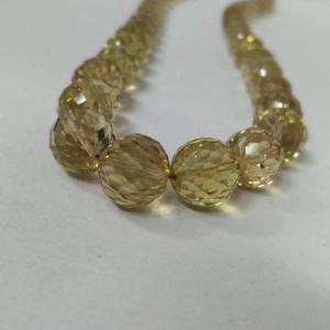 Perles rondes facettées en quartz jaune naturel de 4 mm et 6 mm, perles semi-précieuses pour la fabrication de bijoux, collier, bracelet - Product Image 3