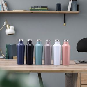 Termos prismáticos con aislamiento de doble pared a prueba de fugas, botella deportiva de acero inoxidable para agua - Product Image 1