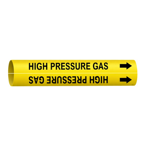 Marqueur de tuyau à fixation rapide pour gaz haute pression Brady pour la tuyauterie industrielle - Product Image 1