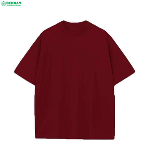 Oversized <b>Men's</b> Cotton T-<b>Shirt</b> With Front Logo Print Short Sleeve Casual O-Neck Jersey Tee In Pink Green <b>Red</b> <b>Black</b> Beige - Product Image 3