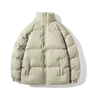 Wholesale Customizable Men's Puffer <b>Jacket</b> with Long Sleeves Stand Collar Winter Nylon Canvas Zipper Closure High Street Style - Product Image 2