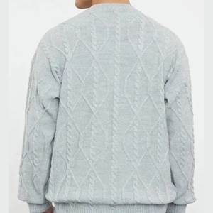 OEM ODM 100% Cotton / WOOL Breathable Anti-Pilling Custom Design Sweater Coat New <b>Men</b> Autumn Winter Fashion Solid WARM <b>Pullover</b> - Product Image 2