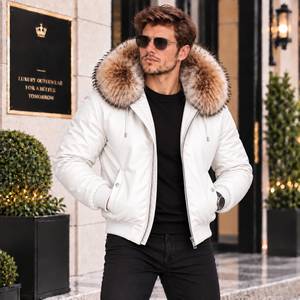 Chaqueta de Cuero para Hombre con Capucha de Piel de Zorro, Giacca Pelle Uomo |   Chaqueta de Cuero |   Chaqueta de Cuero para Hombre |   Chaqueta de cuero para hombre - Product Image 6