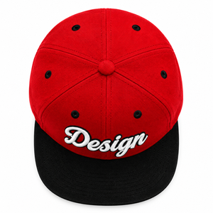 Casquette Snapback avec broderie 3D personnalisée, haute qualité, visière plate, rouge et noir, unisexe, hip hop, baseball, sport - Product Image 5