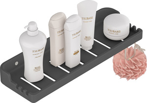 Étagère de douche murale en acier inoxydable antirouille, panier de rangement multifonctionnel pour salle de bain - Product Image 2