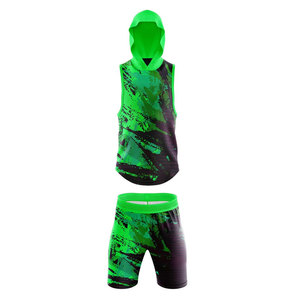 ชุดกีฬาฟุตบอลแบบ sublimated พร้อมกางเกงขาสั้น  สามารถสั่งทำได้ตามต้องการ พร้อมโลโก้ทีม ชื่อผู้เล่น และหมายเลขส่วนตัว - Product Image 2