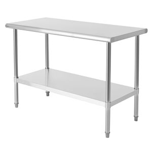 Tavolo da Preparazione in Acciaio Inox 24 X 48 Pollici per Cucina Commerciale, Ristorante, Garage, Magazzino, Fabbricazione in Acciaio - Product Image 3