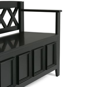 Amherst Black <b>Entryway</b> Storage <b>Bench</b> - Product Image 2