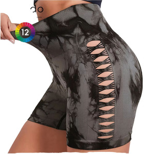 Shorts Deportivos de Cintura Alta para Mujer, Transpirables, de Spandex/Nylon, para Gimnasio y Yoga, de Alta Calidad y Diseño Sexy - Product Image 2