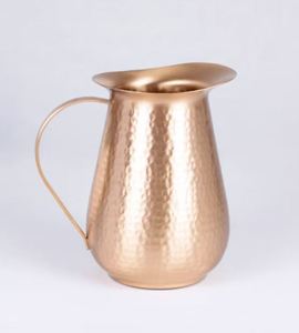Copper jug set for premium household dining culture <b>water</b> serving metal set with <b>glasses</b> durable reusable kitchen dining drinkwa - Product Image 6