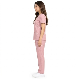 Medical Fabric Ideal For Nurses Doctors Healthcare Women <b>Scrub</b> <b>Uniform</b> <b>Scrub</b> Top And Pants Comfortable Lightweight Breathable - Product Image 3