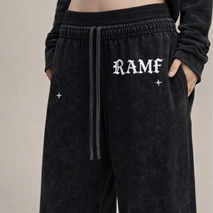 Pantalones Deportivos de Cintura Doble con Franja Lateral y Logotipo Personalizado, Pantalones Jogger Holgados, Pantalones Deportivos Acampanados para Hombre - Product Image 3