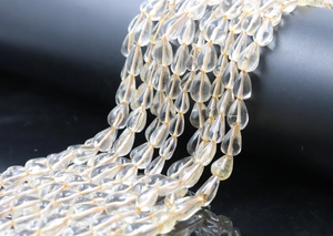 Cuentas de piedra citrino 6x10mm Joyería con cuentas en forma de gota de pie suave para Moda y artesanía - Product Image 3