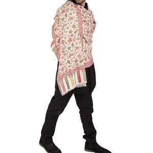 Elegante Chal de Lana Pashmina Bordado, Lujoso, Suave, Cálido, Transpirable, Tradicional, Hecho a Mano, Sólido, para Hombre, para el Invierno - Product Image 3