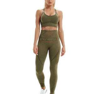Nuevo Diseño, Conjunto de Yoga para Mujer con Logotipo Personalizado, Secado Rápido, Transpirable, en Venta - Product Image 2